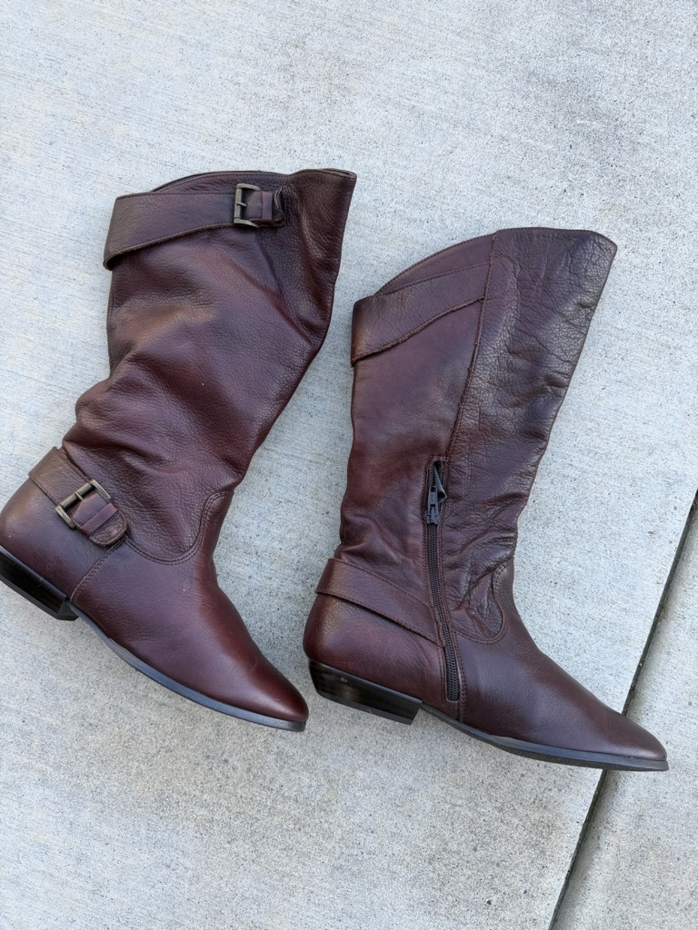 Women's Tall Leather Riding Boots - Dark Brown
